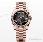 QF Clone Rolex Day-date 40 Slate Ombre Dial Rose Gold Swiss 2836 Movement